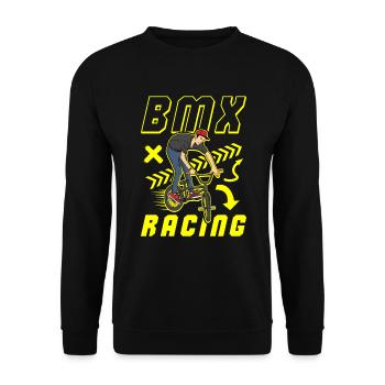 BMX Racing - BMX Bike sport extrême - Sweat-shirt Unisexe - noir - Devant - Alina (178cm) & Michal (187cm)