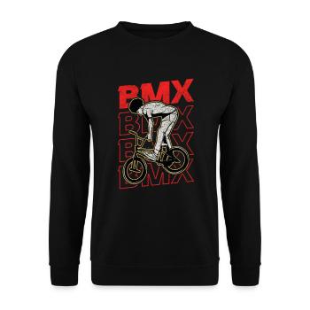 BMX Motocross BMX Vélo Cyclisme Sport Extrême - Sweat-shirt Unisexe - noir - Devant - Alina (178cm) & Michal (187cm)