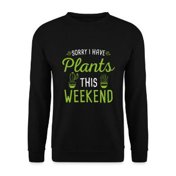 Pflanzen, Garten, Gärtner, Balkon Zimmerpflanze - Unisex Pullover - Schwarz - Vorne - Alina (178cm) & Michal (187cm)