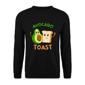 Avocado Toast Superfood Frühstück, Brot - Unisex Pullover - Schwarz - Vorne - Alina (178cm) & Michal (187cm)