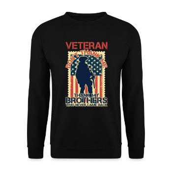 Journée des anciens combattants en l’honneur de tous ceux qui ont servi - Sweat-shirt Unisexe - noir - Devant - Alina (178cm) & Michal (187cm)