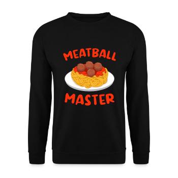Meatball Master Spaghetti Pâtes Macaroni nourriture - Sweat-shirt Unisexe - noir - Devant - Alina (178cm) & Michal (187cm)