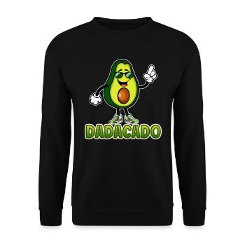 Dadacado | Avocat Papa Père Avocats Guacamole - Sweat-shirt Unisexe - noir - Devant - Alina (178cm) & Michal (187cm)