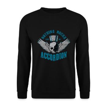 Nothing Rocks Like An Accordion / Accordionist - Unisex Pullover - Schwarz - Vorne - Alina (178cm) & Michal (187cm)