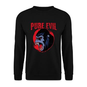 Pure Evil - Angry Gorilla Monkey, Zoo - Unisex Sweatshirt - black - Front - Alina (178cm) & Michal (187cm)