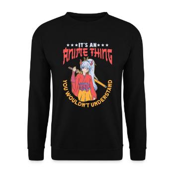 Anime Thing / Anime Manga Comic Drawing, Japan - Unisex Sweatshirt - black - Front - Alina (178cm) & Michal (187cm)