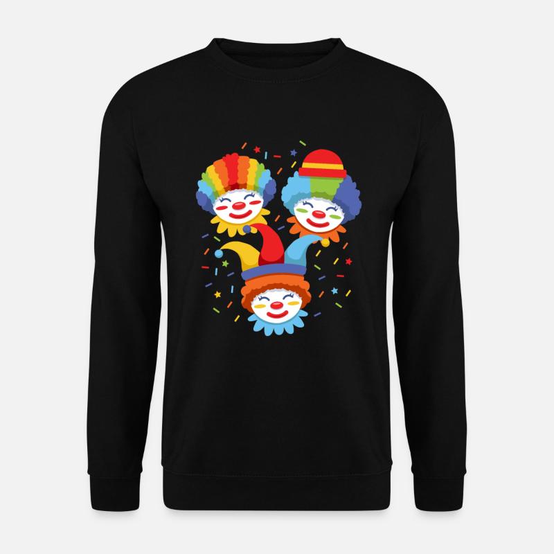 Karneval Fasching Clown Kostüm - Unisex Pullover - Schwarz