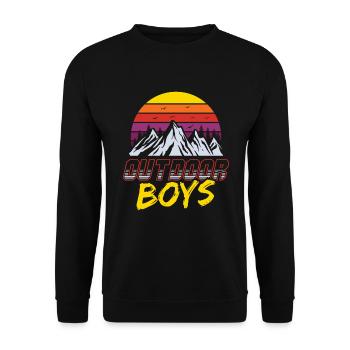 Outdoor Boys, Scout, Scout, Adventure, Nature - Unisex Sweatshirt - black - Front - Alina (178cm) & Michal (187cm)