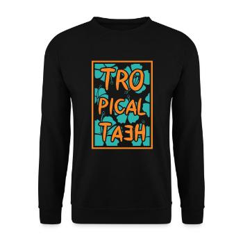 Tropical Heat Beach Summer Island Vacation - Unisex Sweatshirt - black - Front - Alina (178cm) & Michal (187cm)
