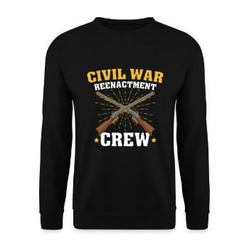 Guerre de Sécession, Histoire de l’Amérique - Sweat-shirt Unisexe - noir - Devant - Alina (178cm) & Michal (187cm)