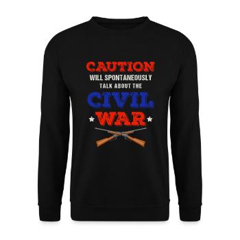 Guerre de Sécession, Sud des États-Unis, Guerre - Sweat-shirt Unisexe - noir - Devant - Alina (178cm) & Michal (187cm)
