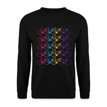 Vélo design rétro - Sweat-shirt Unisexe - noir - Devant - Alina (178cm) & Michal (187cm)