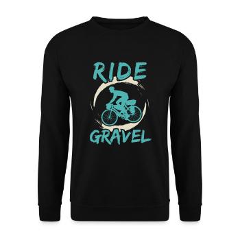 Balade en gravel / Tour à vélo, Vélo - Sweat-shirt Unisexe - noir - Devant - Alina (178cm) & Michal (187cm)
