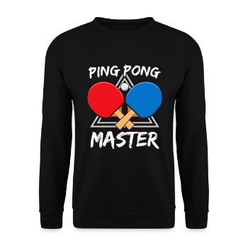 Maître de Ping Pong / Tennis de Table Sport Design - Sweat-shirt Unisexe - noir - Devant - Alina (178cm) & Michal (187cm)
