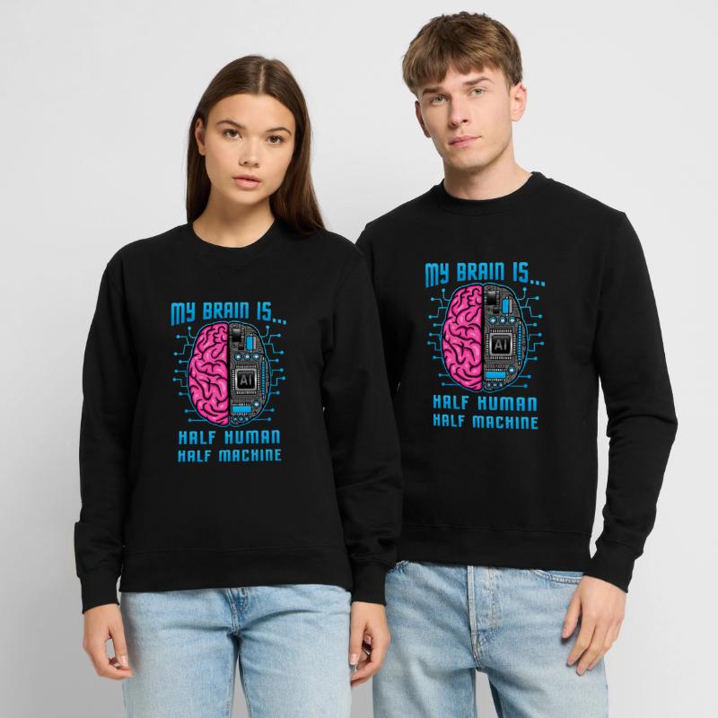 Artificial intelligence / half-man, half-machine Unisex Sweatshirt