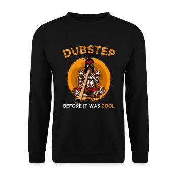 Dubstep It Was Cool Aboriginal Didgeridoo - Unisex Pullover - Schwarz - Vorne - Alina (178cm) & Michal (187cm)