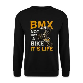 BMX ist nicht nur ein Fahrrad / BMX freestyle - Unisex Pullover - Schwarz - Vorne - Alina (178cm) & Michal (187cm)