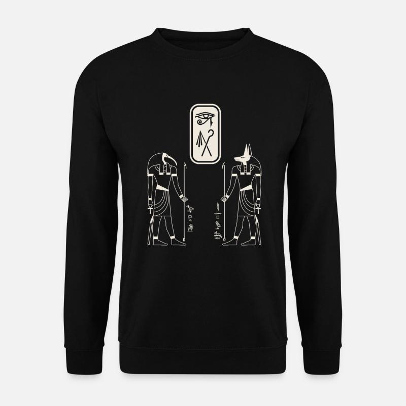 Egyptian osiris anubis thoth hieroglyhs - Unisex Sweatshirt - black