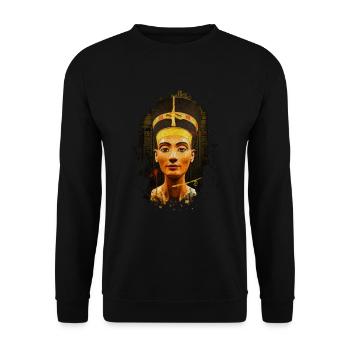 Egyptian Pharaoh Goddess Pyramid Ancient Egypt - Unisex Sweatshirt - black - Front - Alina (178cm) & Michal (187cm)