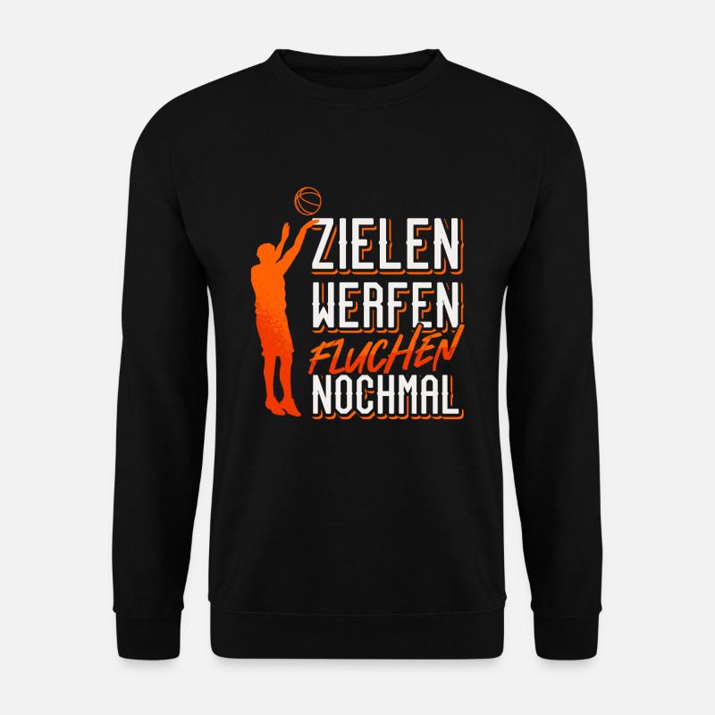 Zielen werfen fluchen nochmal / Basketball Design - Unisex Pullover - Schwarz