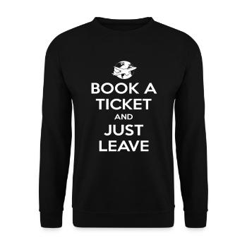 Réservez un billet et partez / Urlaub Spruch, lustig - Sweat-shirt Unisexe - noir - Devant - Alina (178cm) & Michal (187cm)