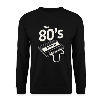 Cassette des années 80 / décennie rétro - Sweat-shirt Unisexe - noir - Devant - Alina (178cm) & Michal (187cm)