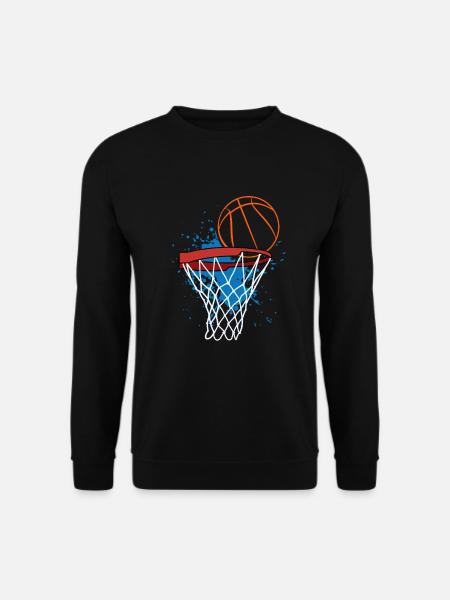 Basketball, Basketballer retro Sport Design - Unisex Pullover - Schwarz