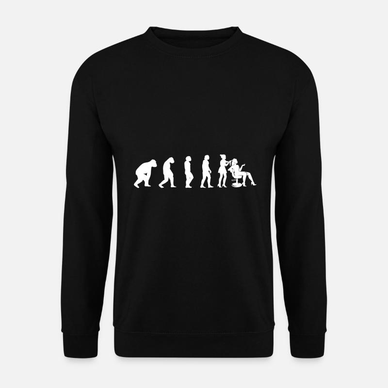 Frisöse Scheren Friseur Evolution Frau Mädchen - Unisex Pullover - Schwarz