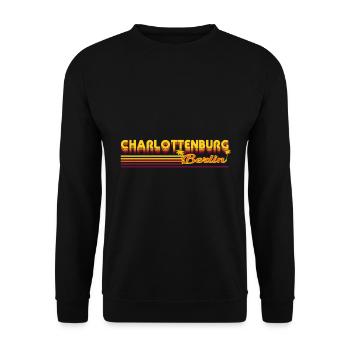 design cool du quartier berlinois de Charlottenburg - Sweat-shirt Unisexe - noir - Devant - Alina (178cm) & Michal (187cm)