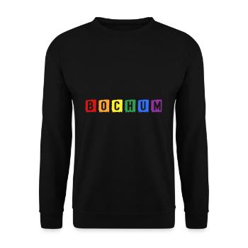 Bochum - Unisex Pullover - Schwarz - Vorne - Alina (178cm) & Michal (187cm)