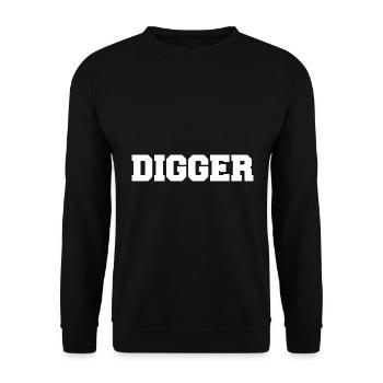 Digger Design - Unisex Sweatshirt - black - Front - Alina (178cm) & Michal (187cm)