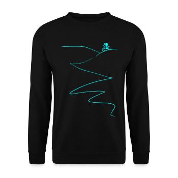 Mountainbike Radsport Fahrrad - Unisex Pullover - Schwarz - Vorne - Alina (178cm) & Michal (187cm)