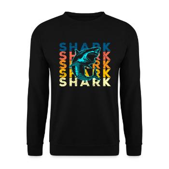 Shark shark - Unisex Sweatshirt - black - Front - Alina (178cm) & Michal (187cm)