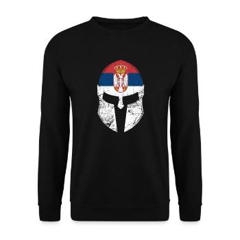 Serbie drapeau serbe - Sweat-shirt Unisexe - noir - Devant - Alina (178cm) & Michal (187cm)