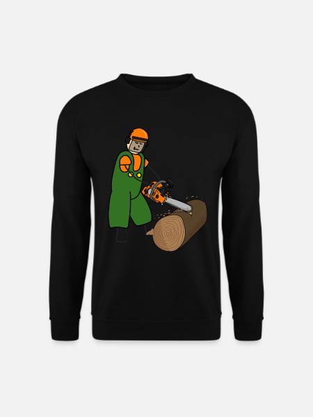 Drwali Leśnicy Pracownicy piły łańcuchowe - Bluza unisex - czarny