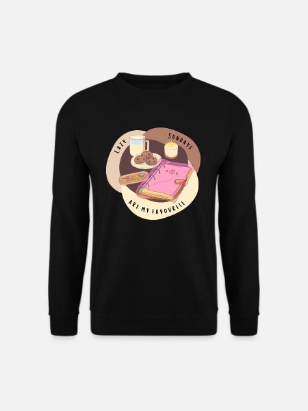 Lazy sundays are my favourite T-shirt - Unisex Sweatshirt - black