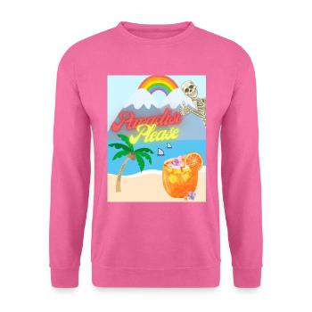 Paradise please - Unisex Sweatshirt - pink - Front