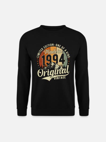 1994 Jahrgang geboren Vintage Geburtstag Geschenk - Unisex Pullover - Schwarz