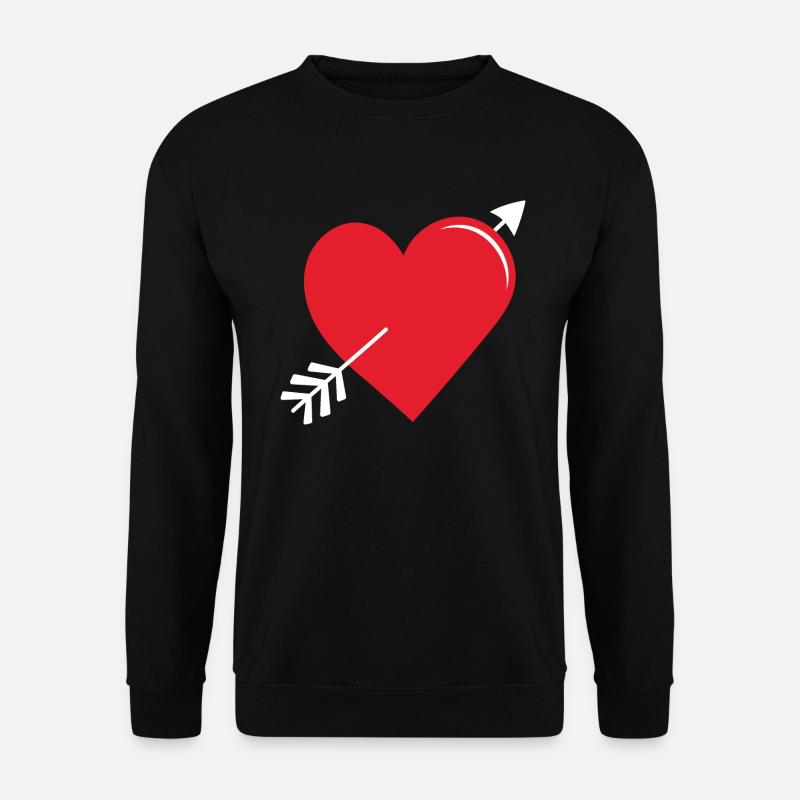 Pfeilherz Rot - Unisex Pullover - Schwarz