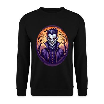 Gruseliges Fête d’Halloween Kostüm Vampir - Sweat-shirt Unisexe - noir - Devant - Alina (178cm) & Michal (187cm)