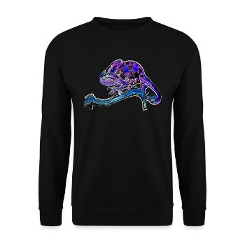 Caméléon - Sweat-shirt Unisexe - noir - Devant - Alina (178cm) & Michal (187cm)