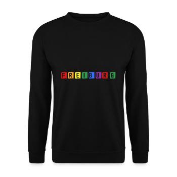 Freiburg Bayern Skyline - Unisex Pullover - Schwarz - Vorne - Alina (178cm) & Michal (187cm)