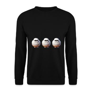 Silkie Chickens Fluffy Silky Chicken Gang - Unisex Sweatshirt - black - Front - Alina (178cm) & Michal (187cm)