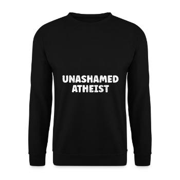 Athée sans honte Fier athée Sceptique Noël - Sweat-shirt Unisexe - noir - Devant - Alina (178cm) & Michal (187cm)
