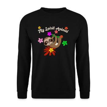 indolence - Sweat-shirt Unisexe - noir - Devant - Alina (178cm) & Michal (187cm)