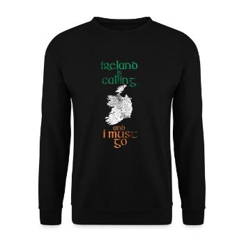 Irland - Unisex Pullover - Schwarz - Vorne - Alina (178cm) & Michal (187cm)