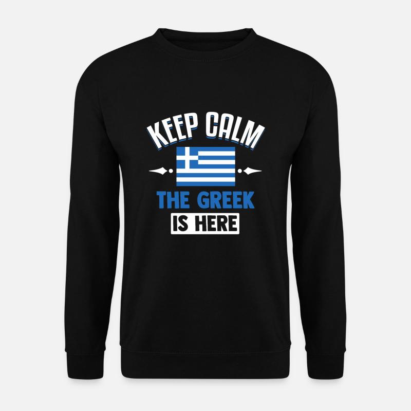 Griechenland Griechische Flagge Geschenk Lustig - Unisex Pullover - Schwarz