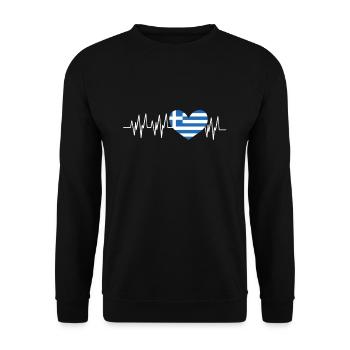 Griechenland - Unisex Pullover - Schwarz - Vorne - Alina (178cm) & Michal (187cm)