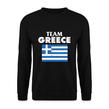 Team Grèce Sport Football Team Shirt - Sweat-shirt Unisexe - noir - Devant - Alina (178cm) & Michal (187cm)