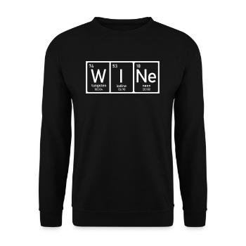 Wein - Unisex Pullover - Schwarz - Vorne - Alina (178cm) & Michal (187cm)